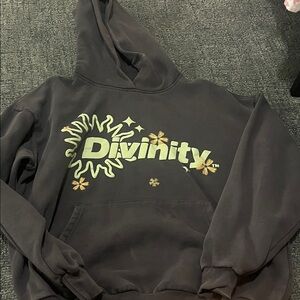 PacSun Gray Hoodie with Yellow Accents